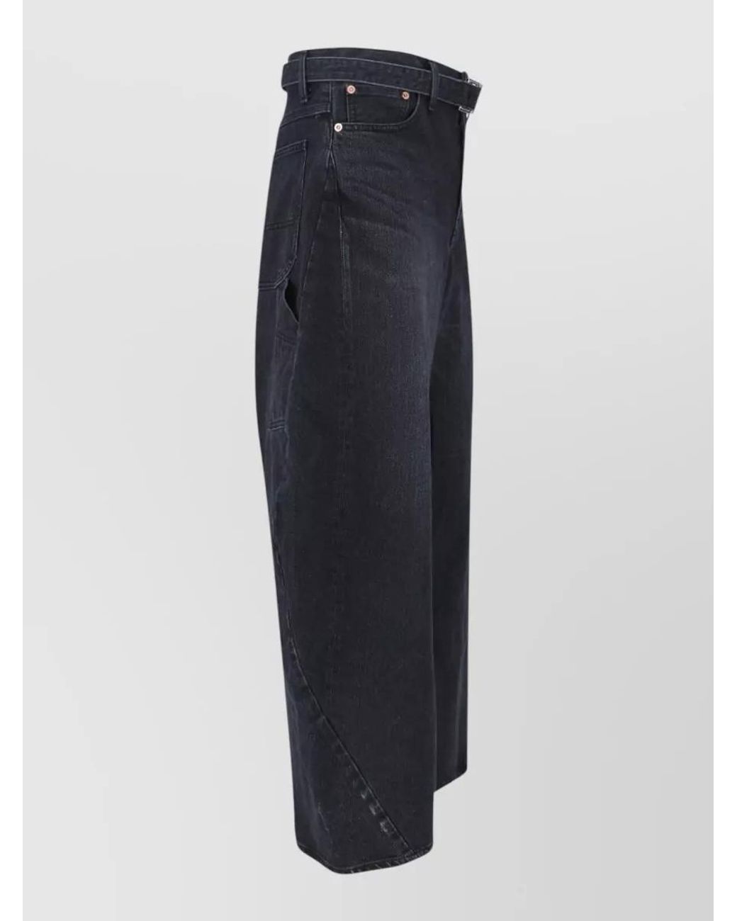 Sacai Blue Denim Wide-Leg Jeans for men