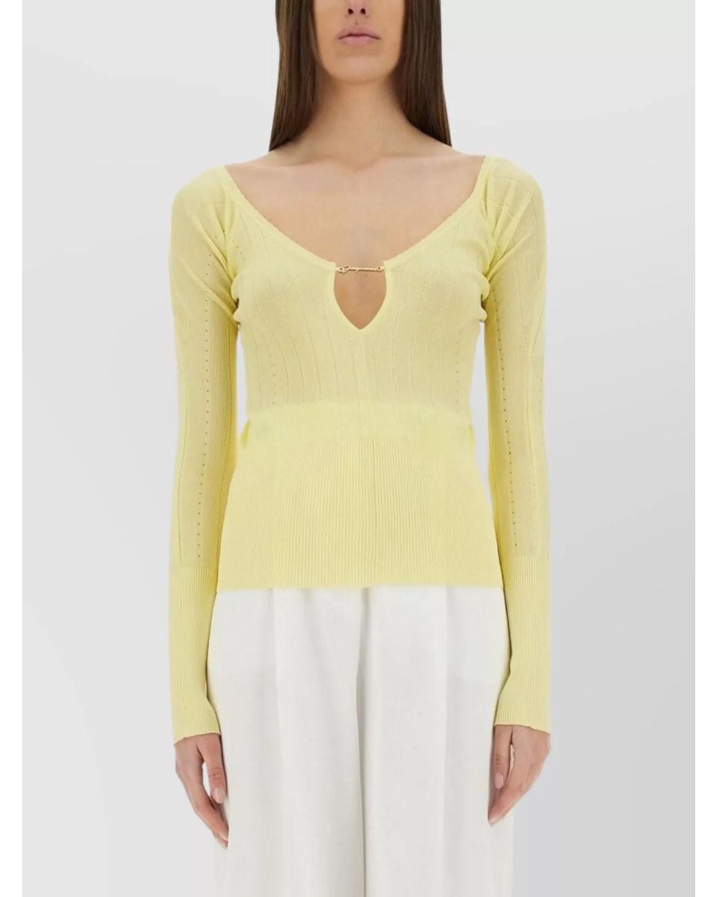 Jacquemus Yellow Slim-Fit Top