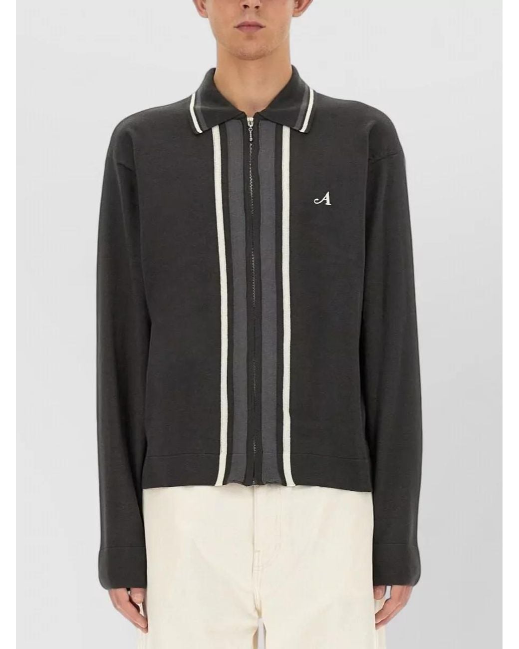 AWAKE NY Black Zip Jumper for men