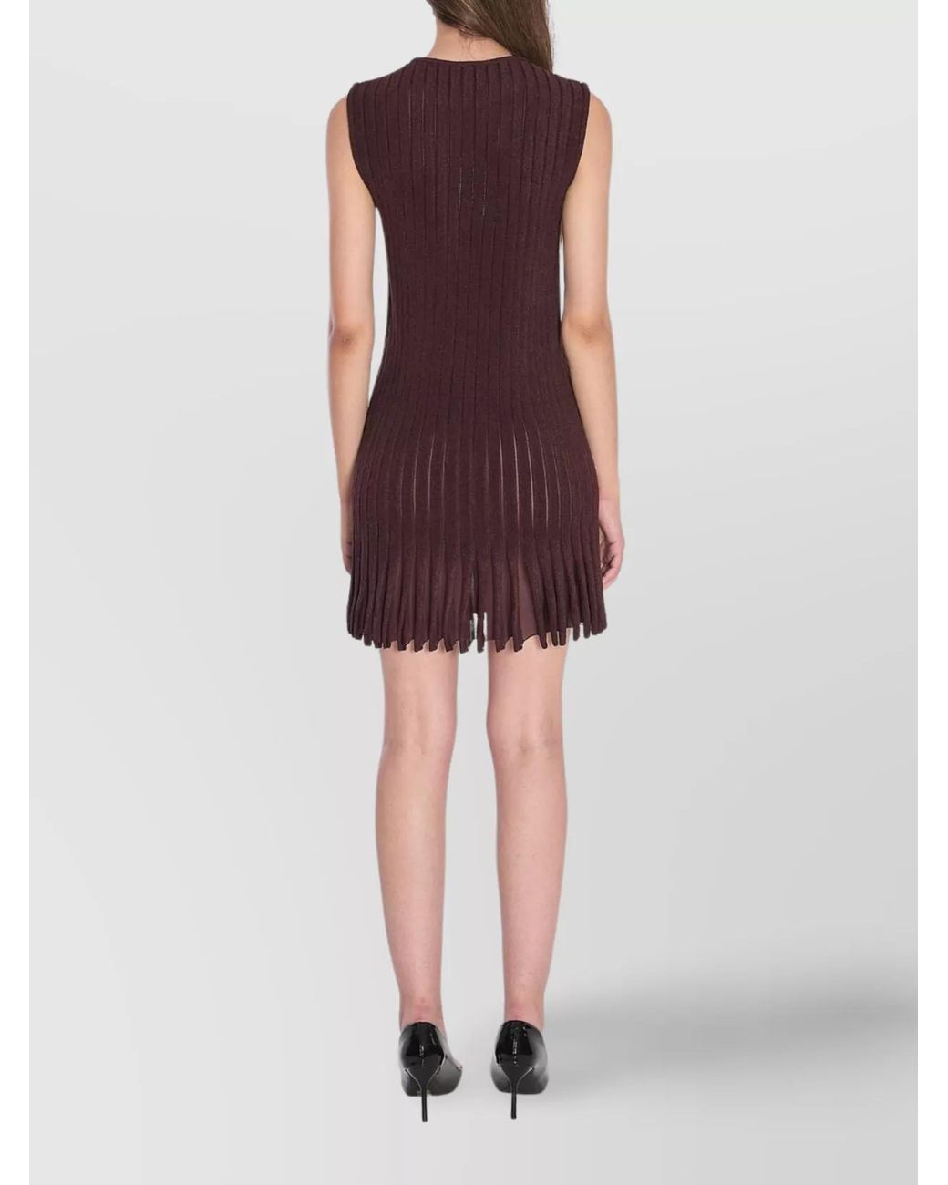 Alaïa Multicolor Striped Sleeveless Mini Dress