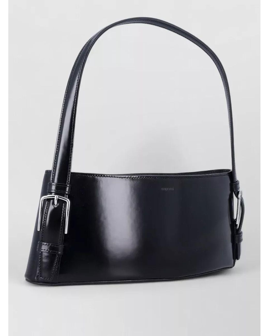 Coperni Black Swipe Leather Shoulder Bag
