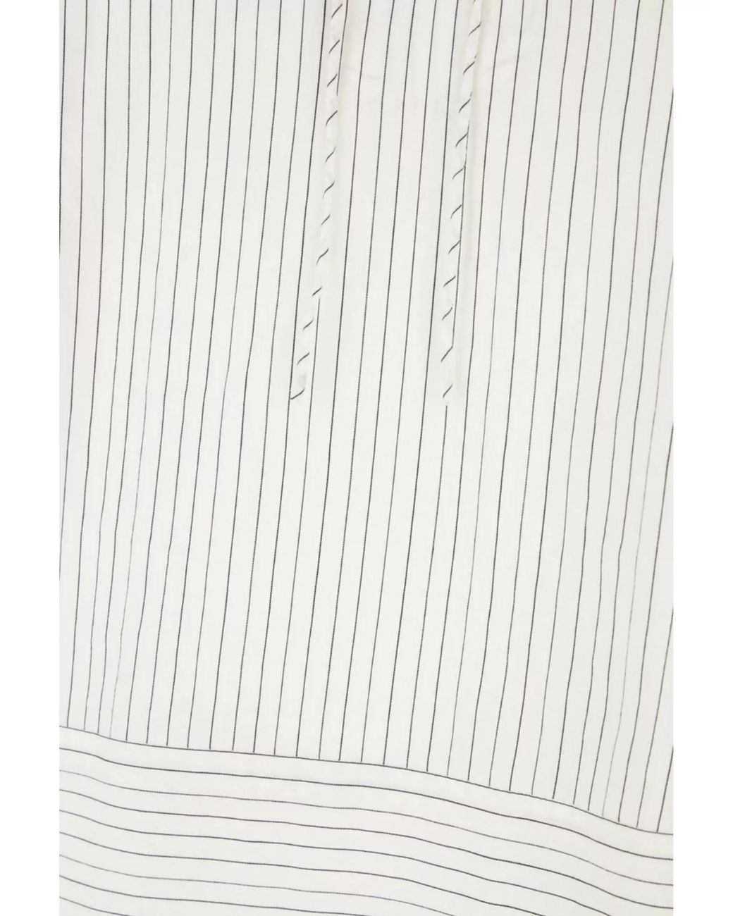 Max Mara White Silk Cotton Striped Blouse