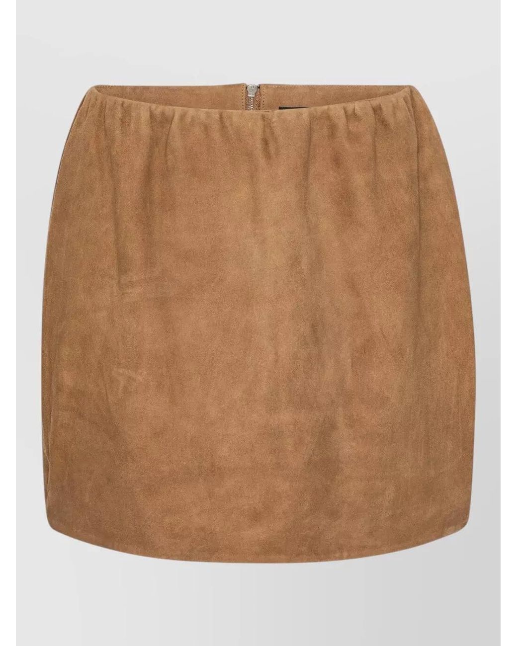 ROTATE BIRGER CHRISTENSEN Brown Suede Mini Skirt