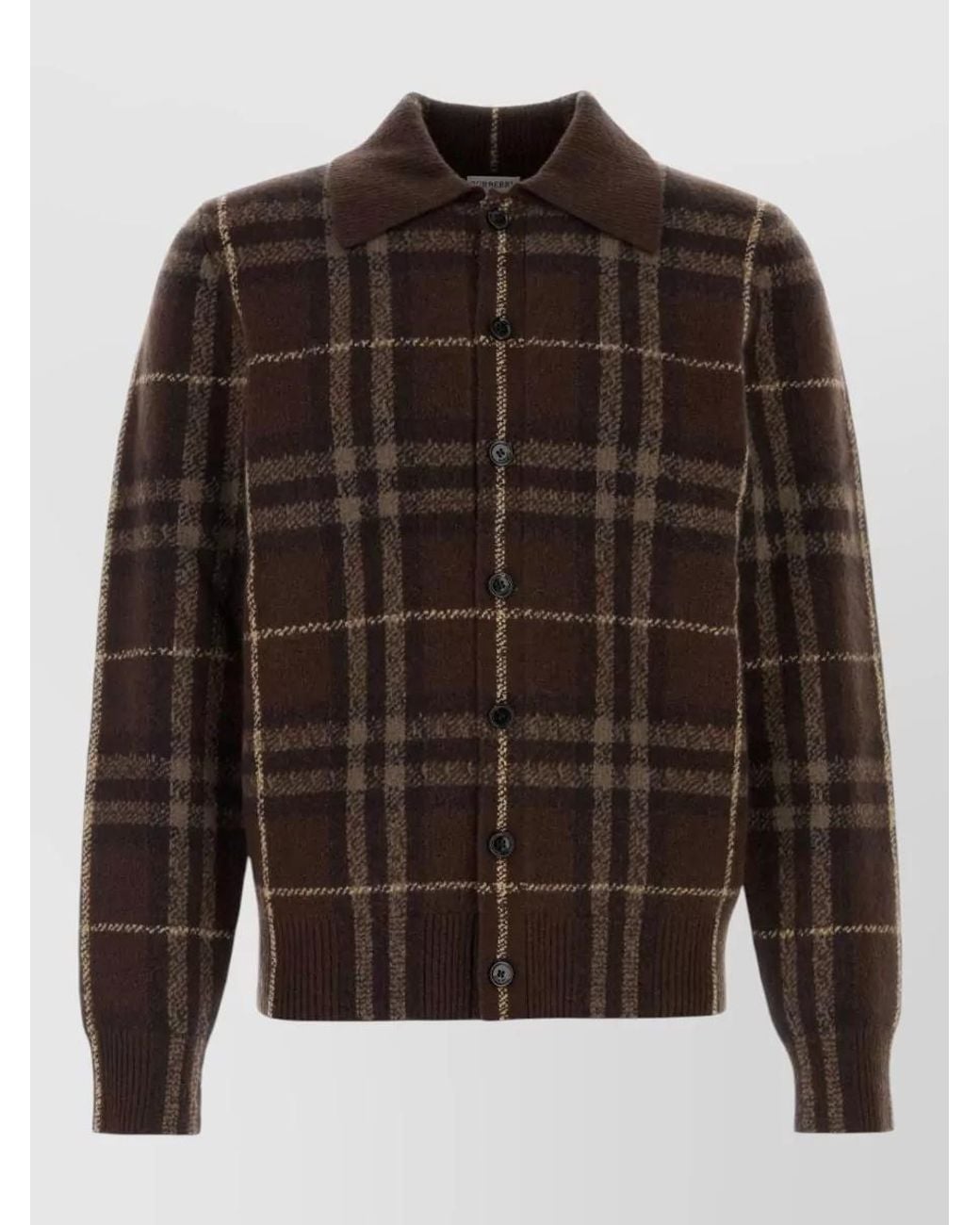 Burberry Brown Cashmere Cardigan for men