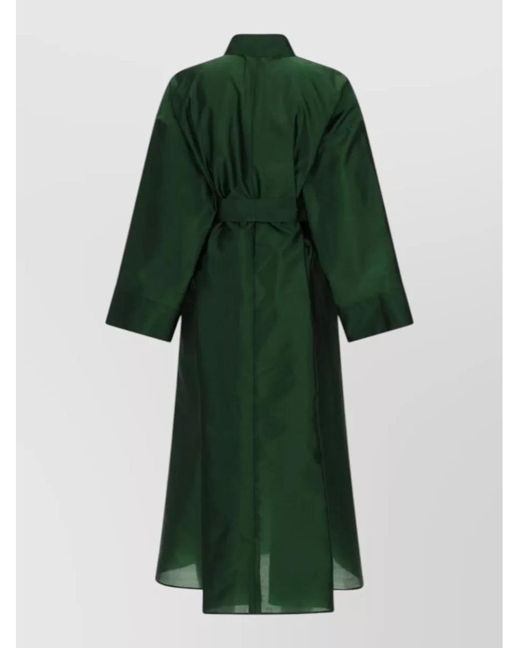 Max Mara Green Silk Trench Coat