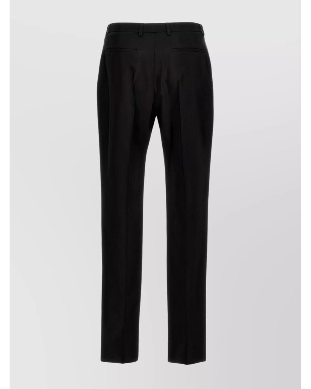 Saint Laurent Black High-Rise Straight-Leg Tailored Trousers for men