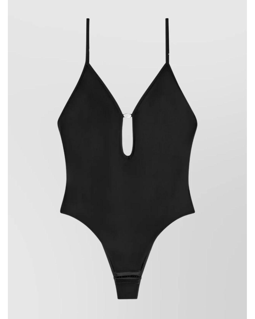 DIESEL Black V-Neck Open-Back Bodysuit