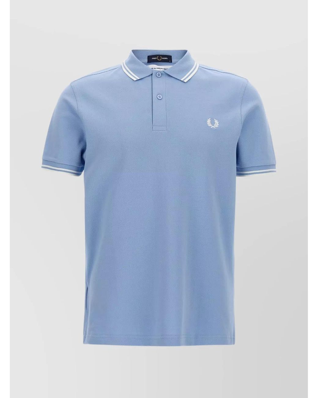 Comme des Garçons Blue Graphic Print Polo Shirt Fred Perry for men
