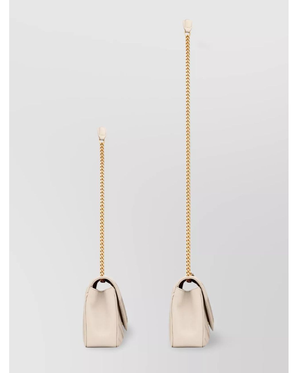 Saint Laurent Natural Loulou Small Leather Shoulder Bag