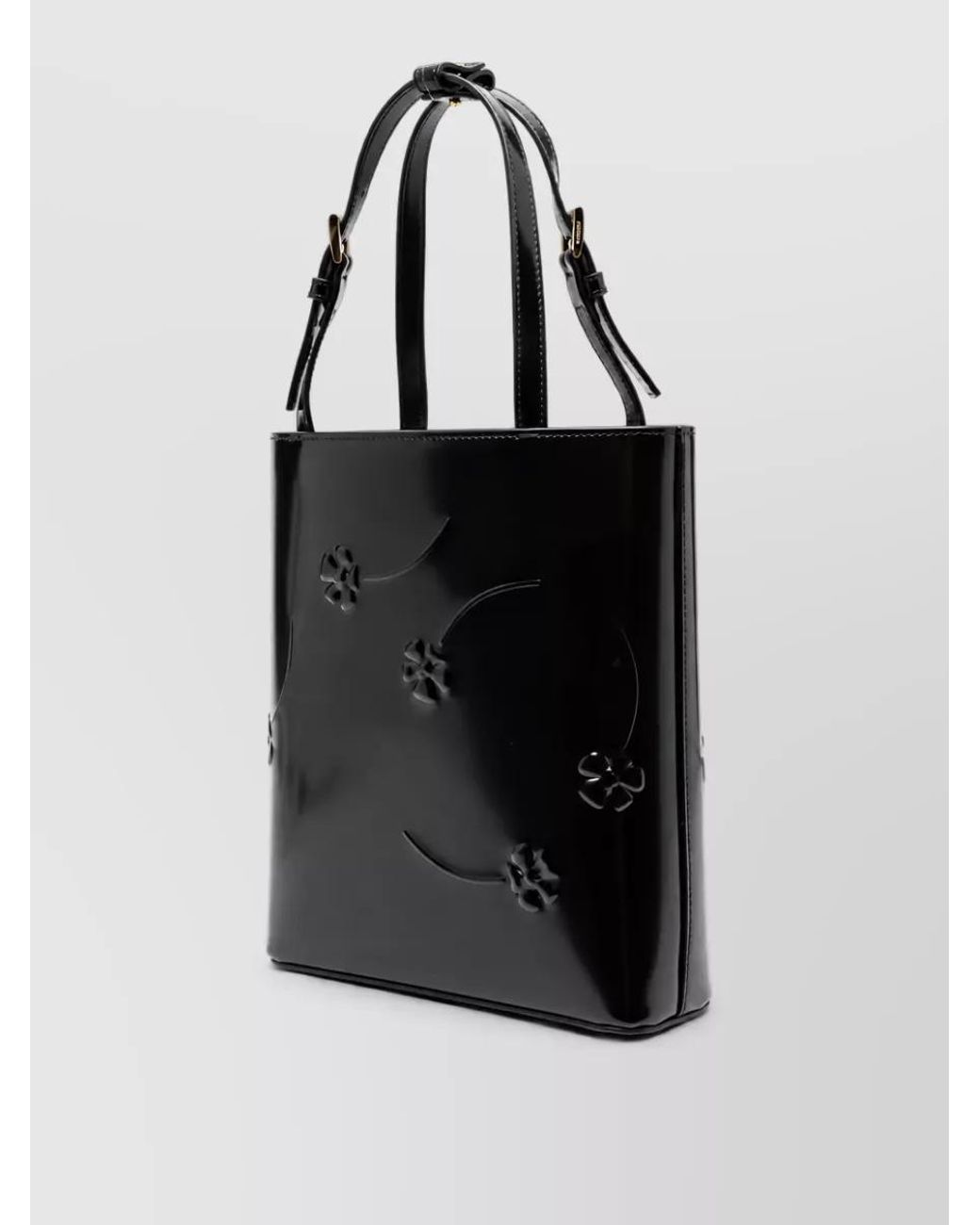Prada Black Triangle Leather Clutch Bag
