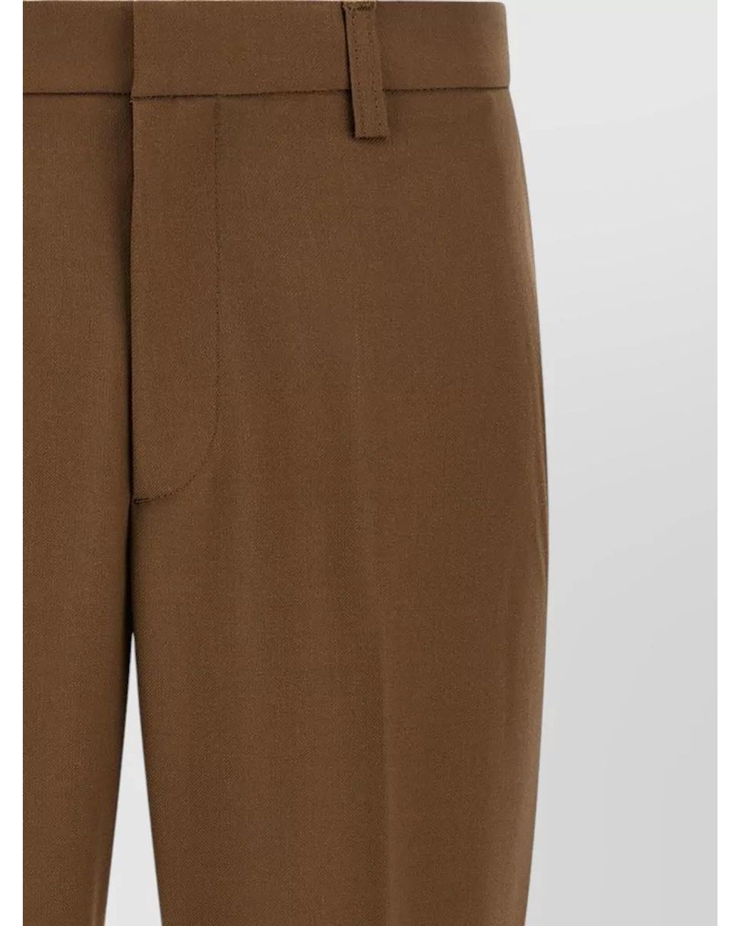 Department 5 Brown Wool Blend Straight-Leg Tailored Trousers for men