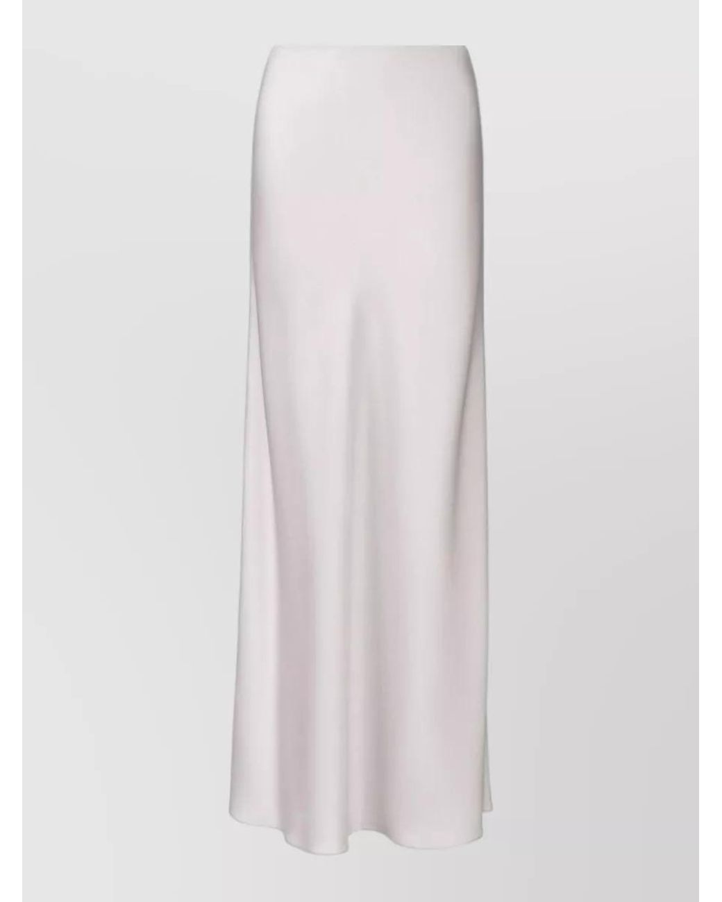 Fabiana Filippi White Satin High-Rise Maxi Skirt