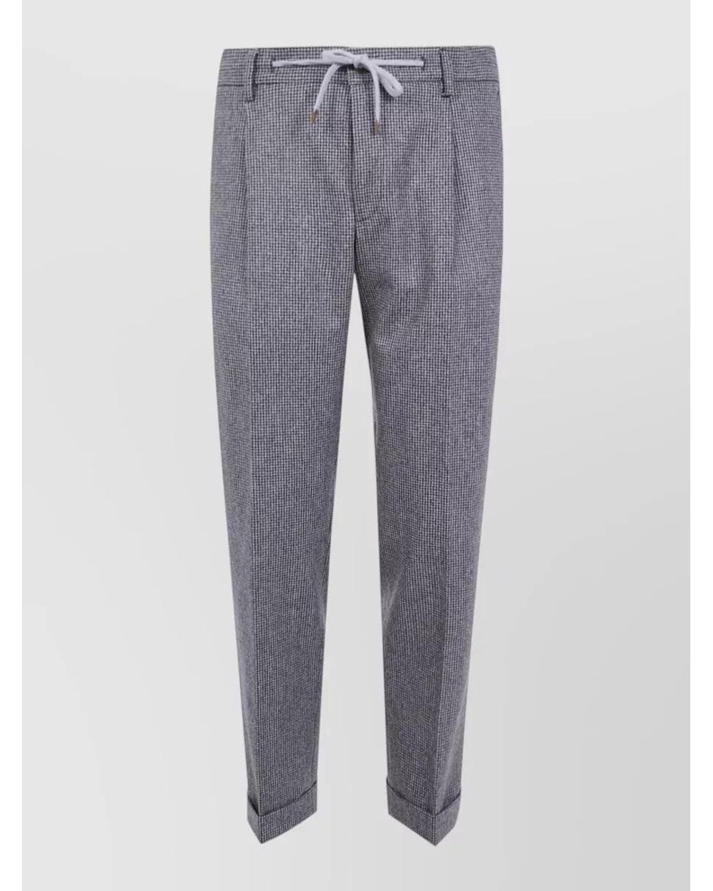 Barba Napoli Gray Virgin Wool Chino Shorts for men