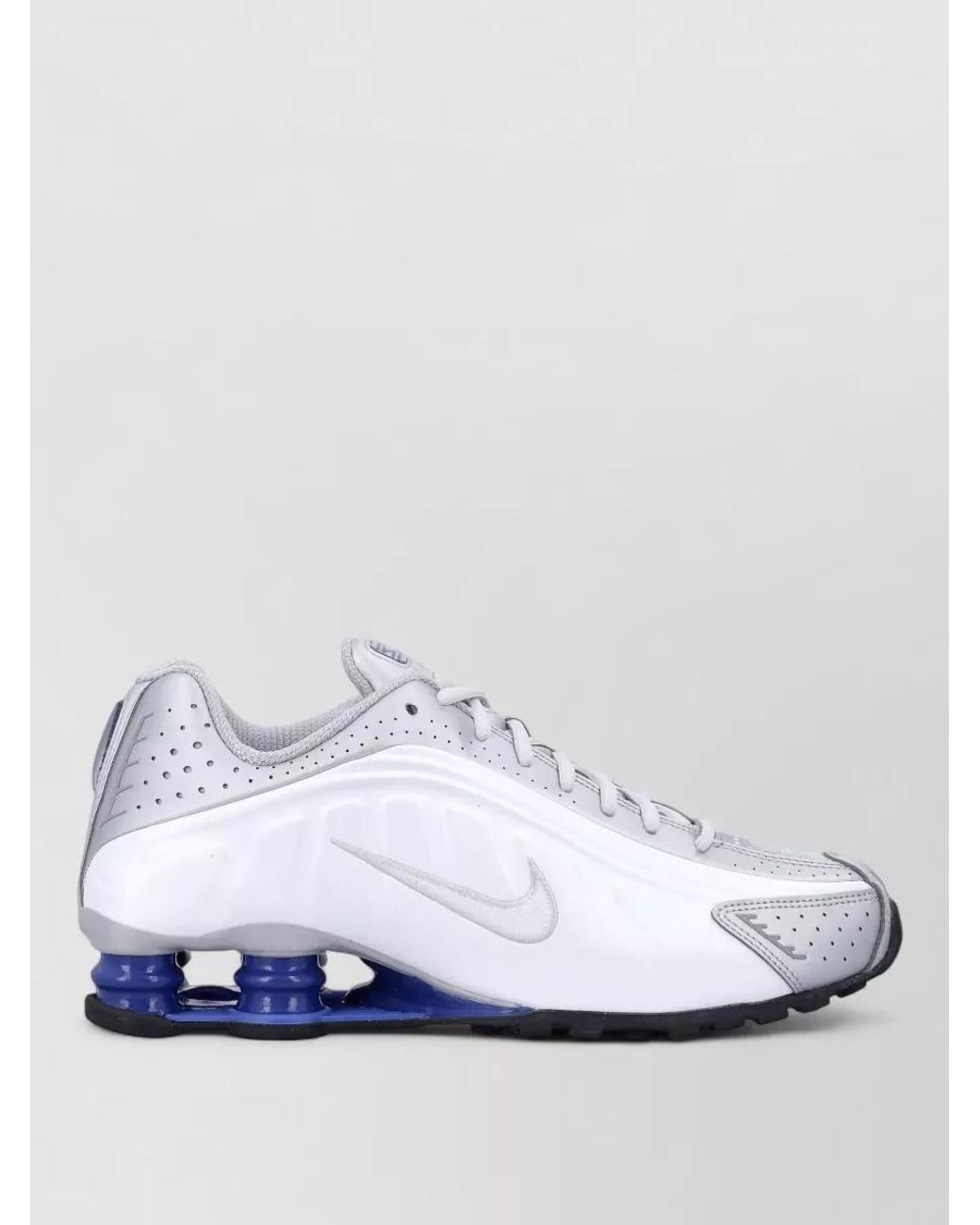 Nike White Shox R4 Low-Top Sneakers