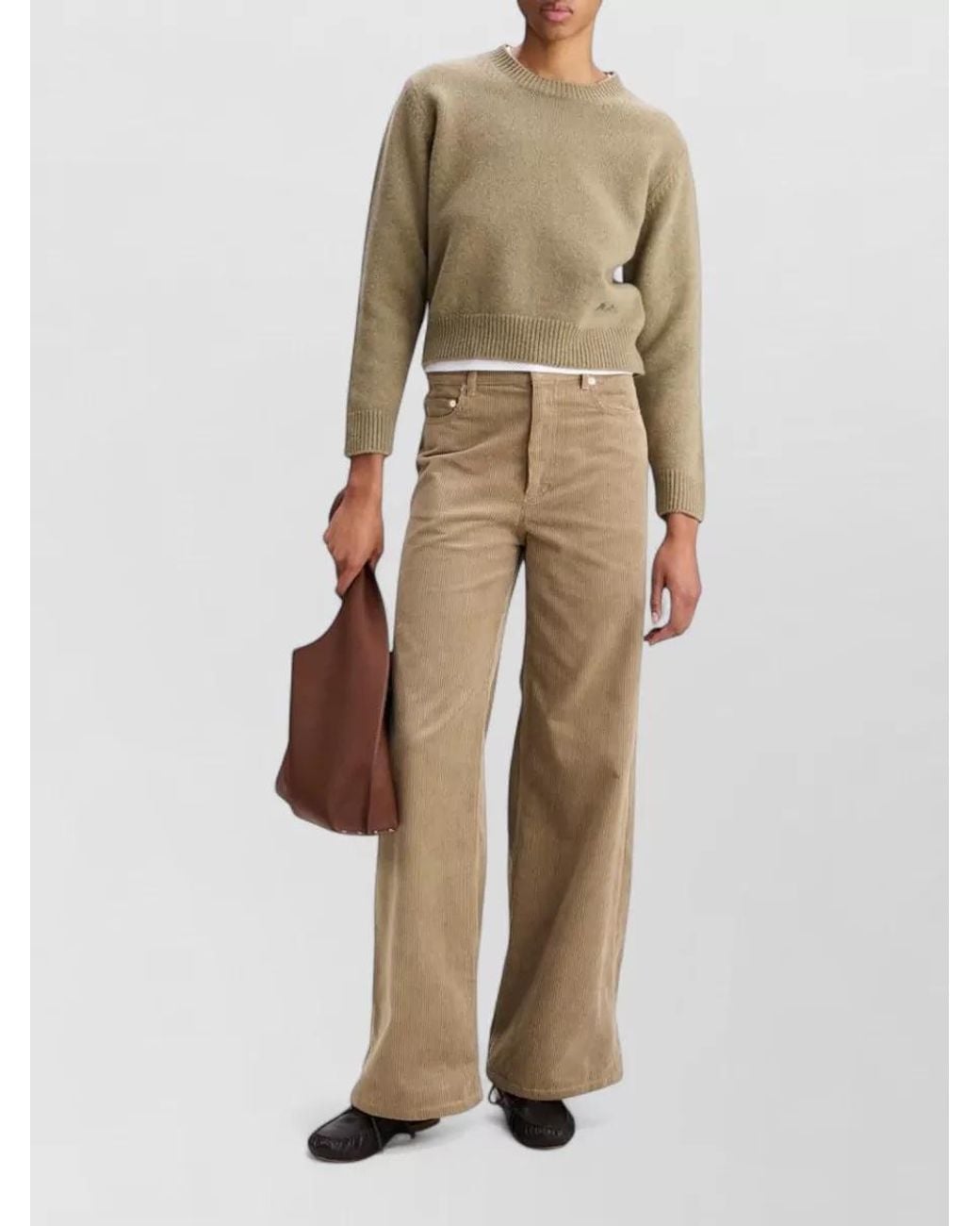 A.P.C. Natural Wool Boxy Crew Neck Sweater