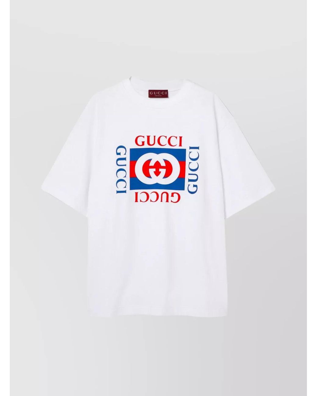 Gucci White Interlocking G Cotton Jersey T-Shirt for men