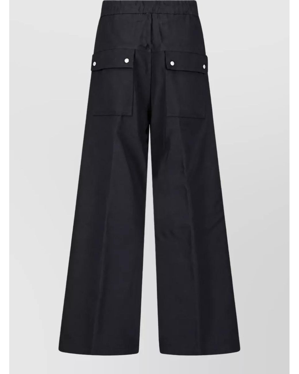 Rick Owens Blue Wool Straight-Leg Cargo Shorts for men
