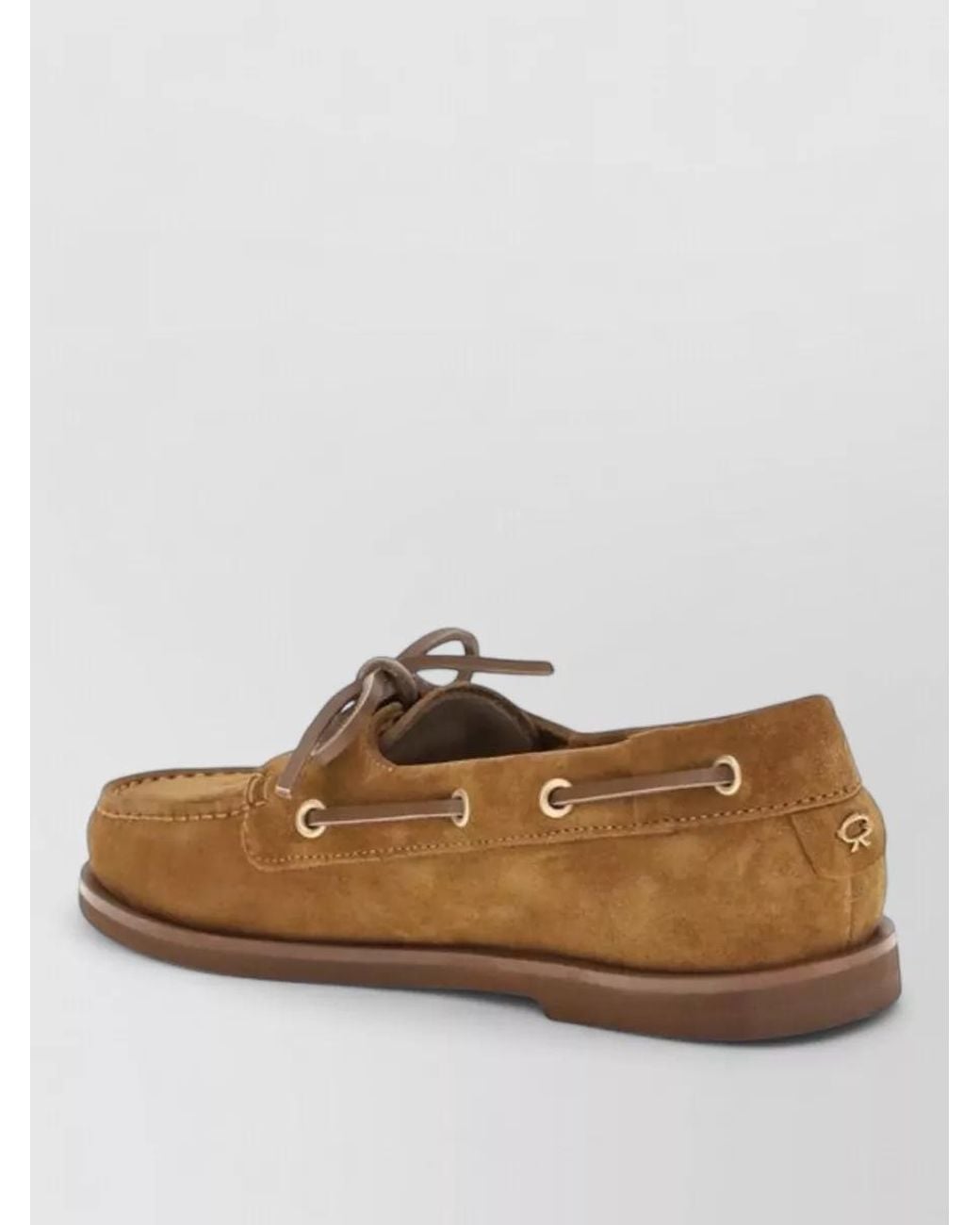 Gianvito Rossi Brown Calf Leather Boat Shoes