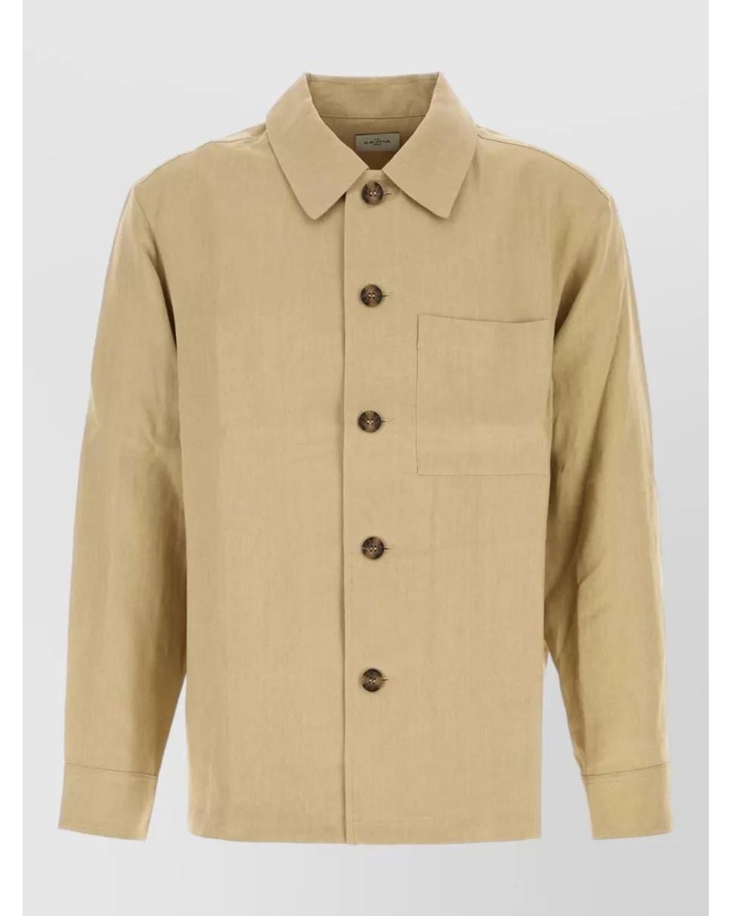 LeKasha Natural Linen Shirt Jacket for men