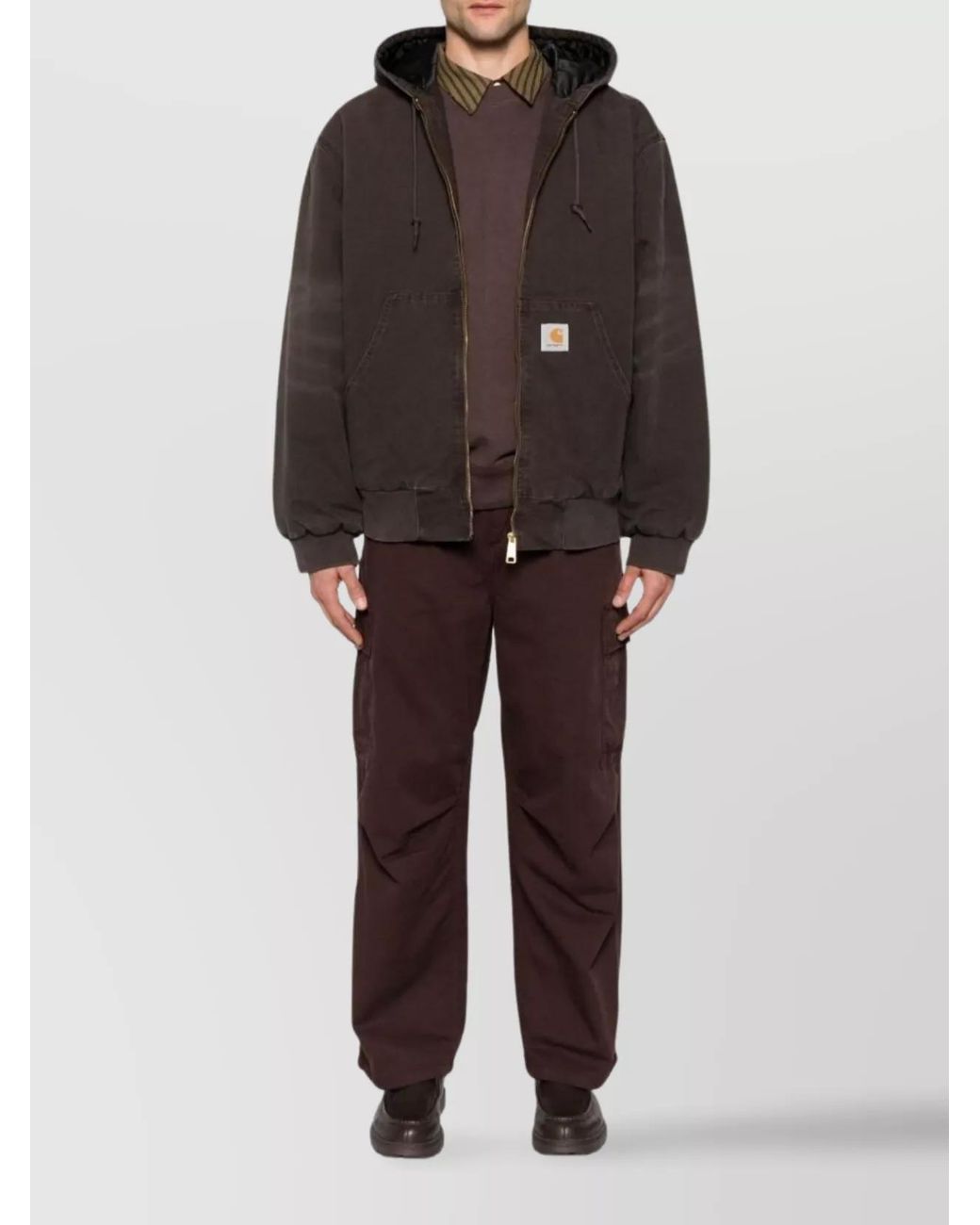 Carhartt Purple Organic Cotton Straight-Leg Cargo Trousers for men
