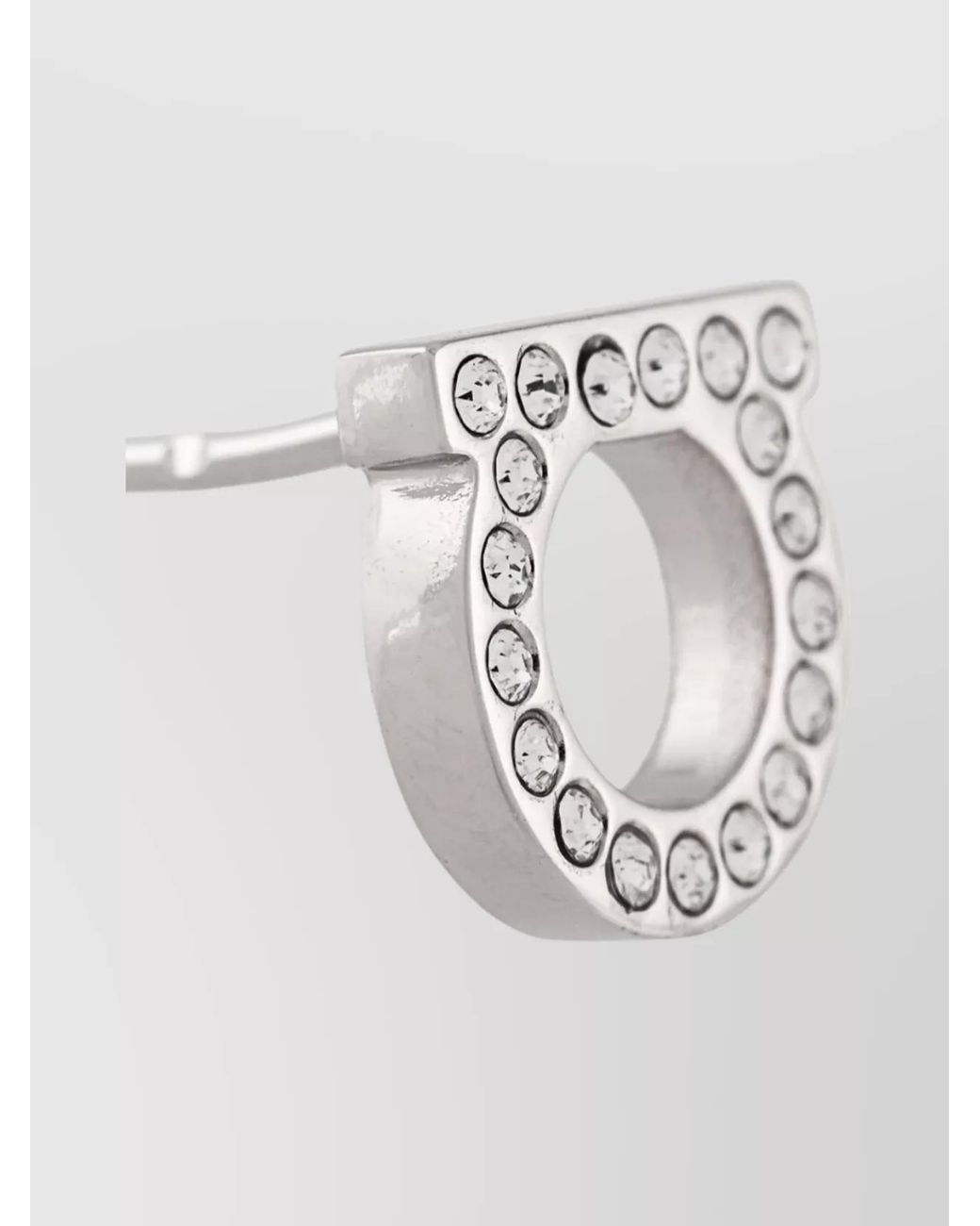 Ferragamo Metallic Crystal-Embellished Stud Earrings