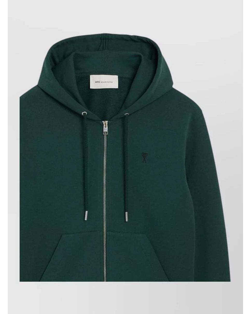 AMI Green Cotton Hoodie for men