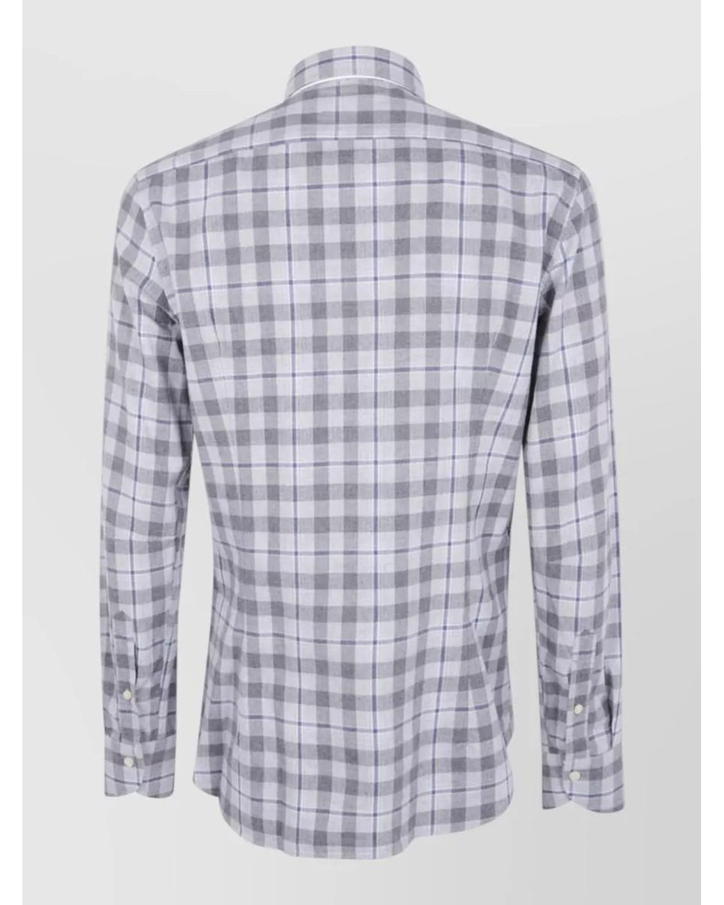 Tintoria Mattei 954 Blue Checked Shirt for men
