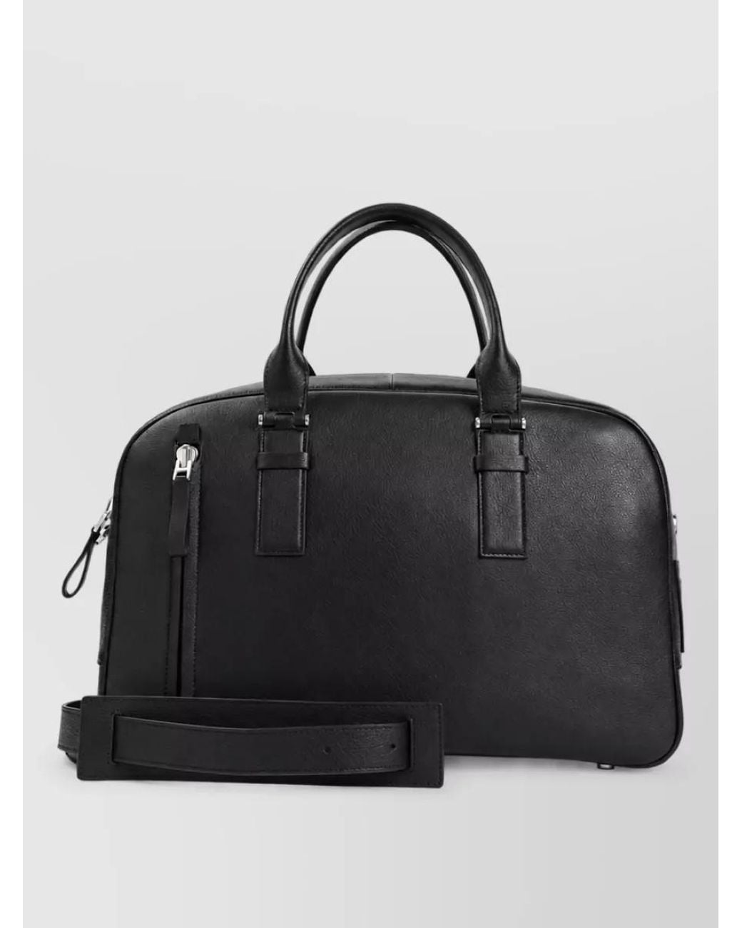 Tom Ford Black Leather Bowling Bag for men