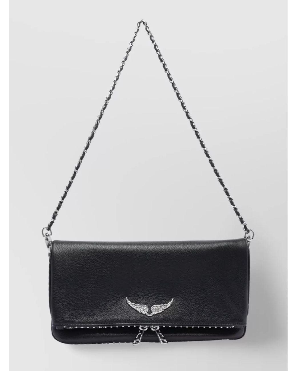 Zadig & Voltaire Black Rock Leather Shoulder Bag