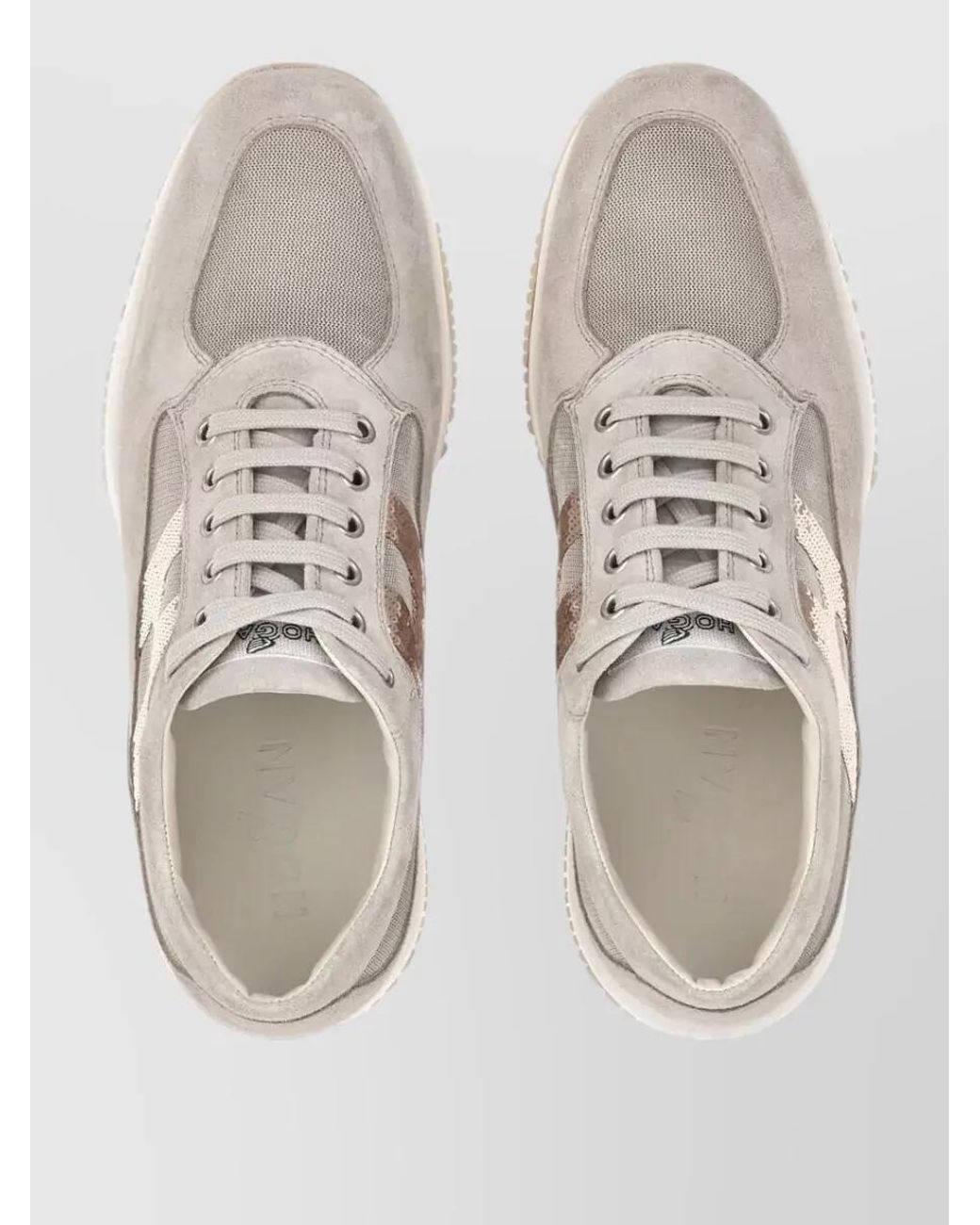 Hogan Natural Leather Low-Top Sneakers