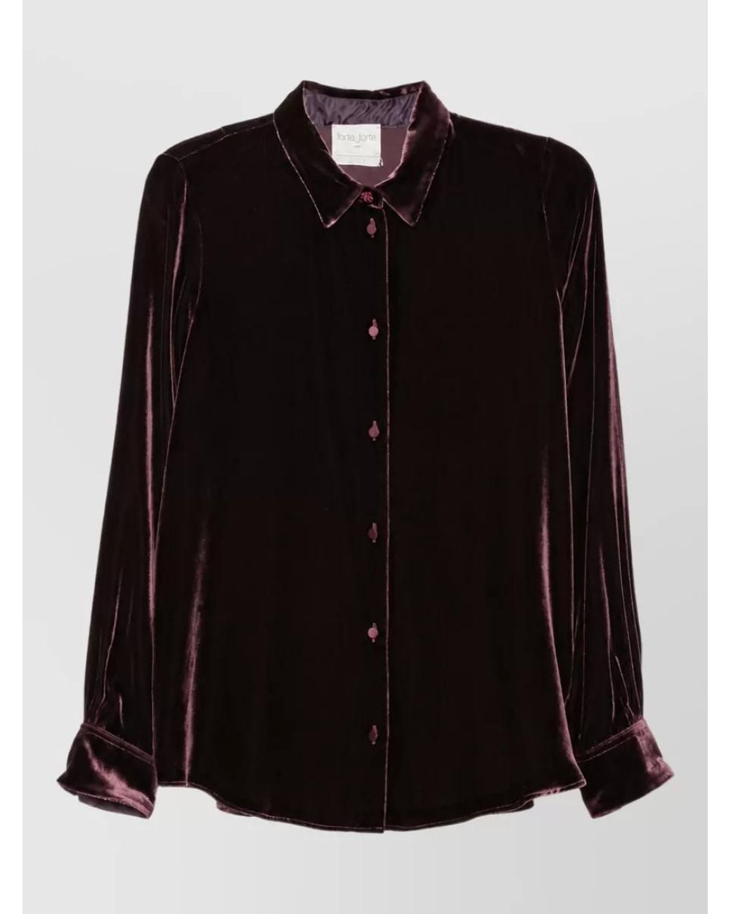 Forte_forte Black Velvet Long-Sleeve Shirt