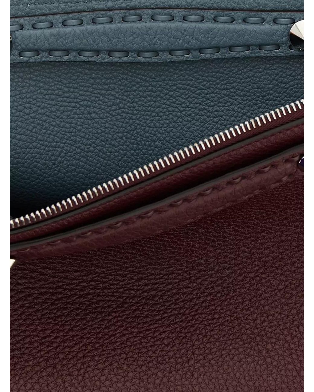 Fendi Purple By The Way Medium Leather Clutch Bag