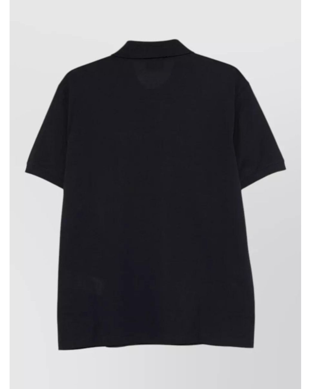 Emporio Armani Black Cotton Short-Sleeve Polo Shirt for men