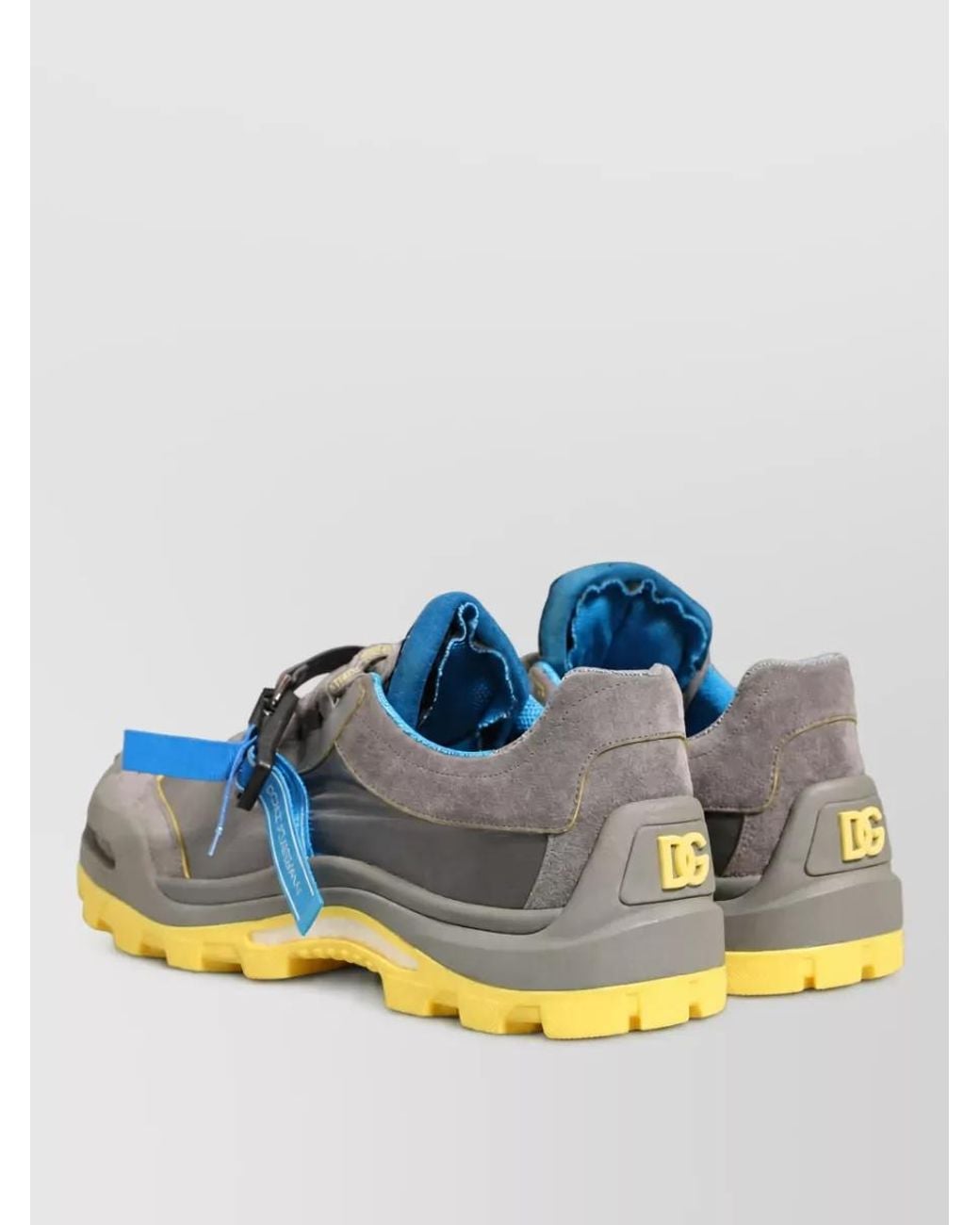 Dolce & Gabbana Gray Panelled Low-Top Sneakers for men