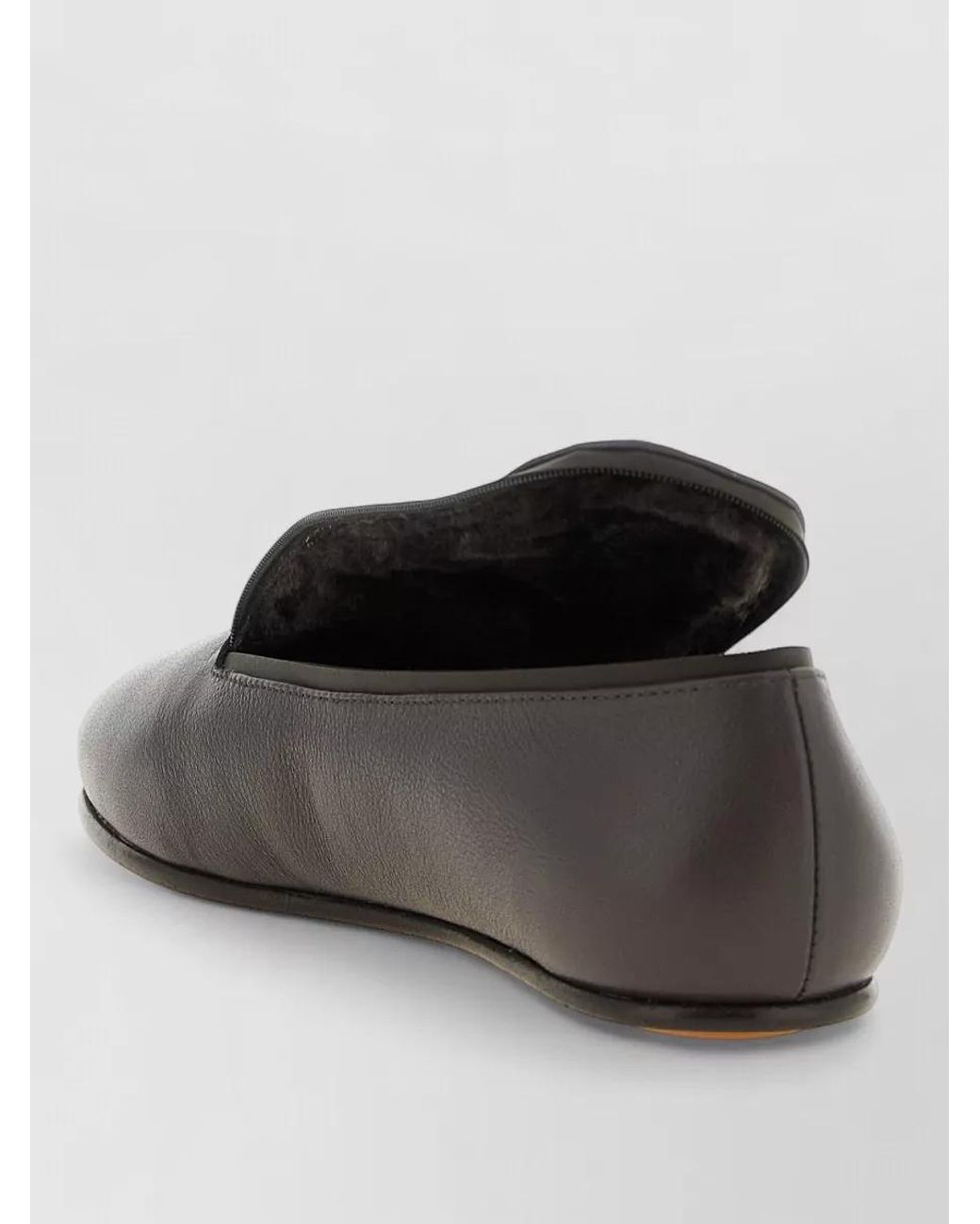 Kiko Kostadinov Gray Leather Asymmetric Loafers