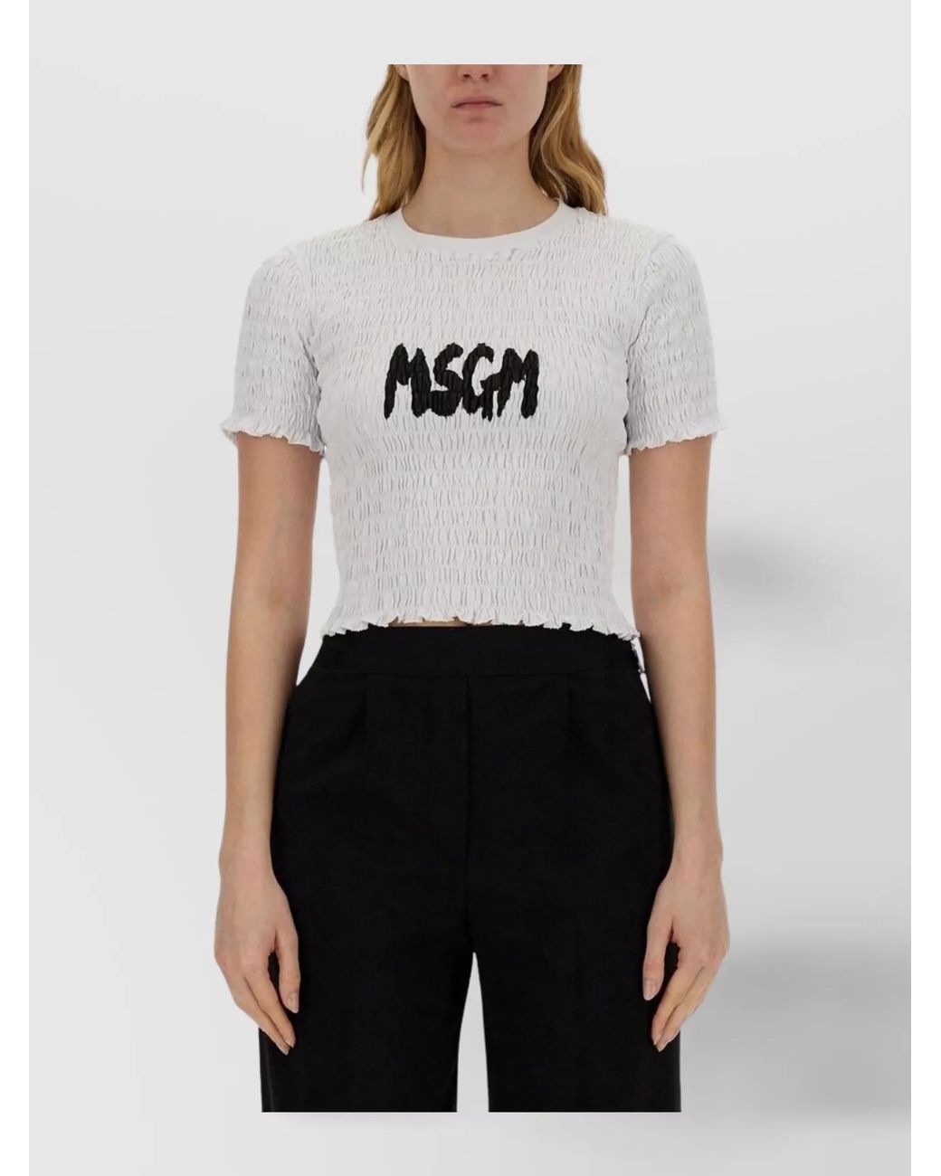 MSGM White Logo T-Shirt
