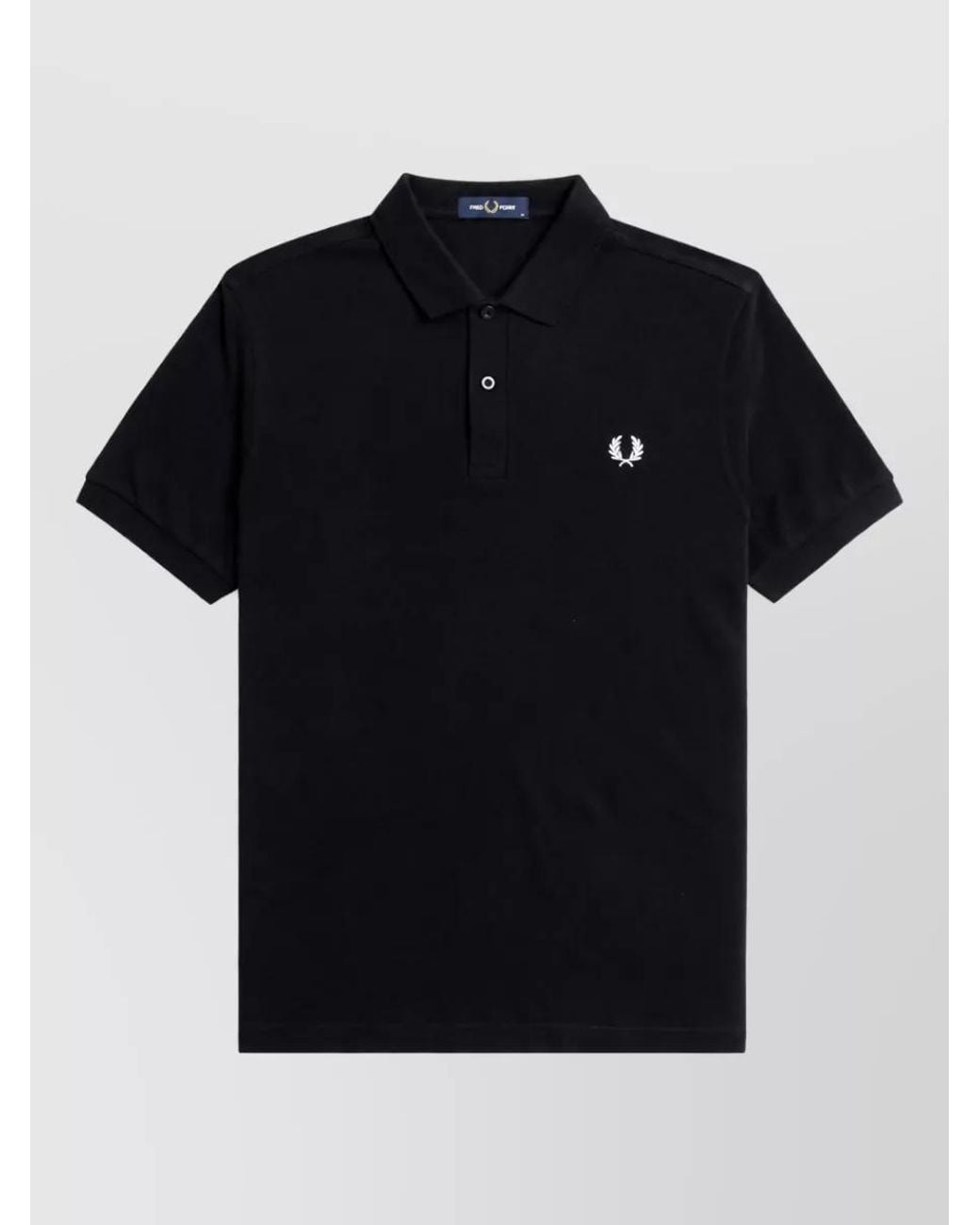 Fred Perry Black Cotton Polo Shirt for men
