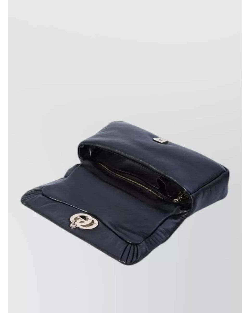 Gucci Blue Gg Milano Leather Bucket Bag