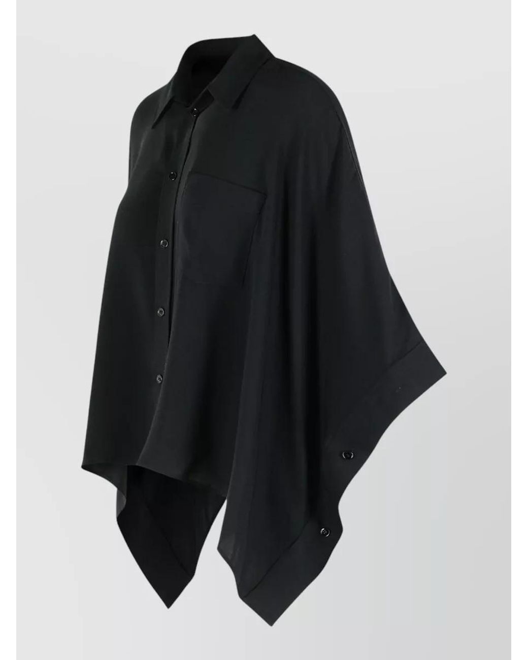 MM6 by Maison Margiela Black Cotton Cape