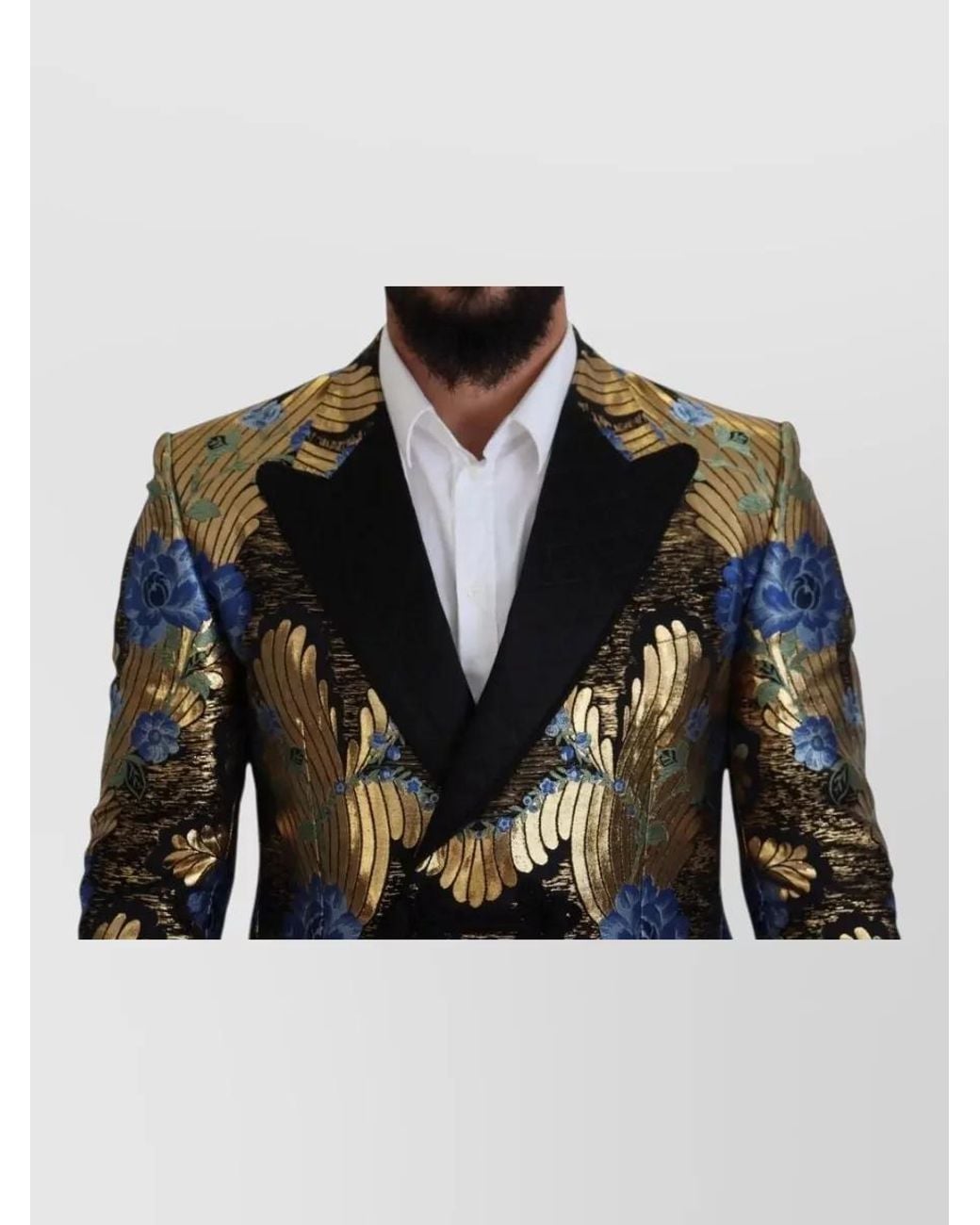 Dolce & Gabbana Black Wool Single Breasted Blazer for men