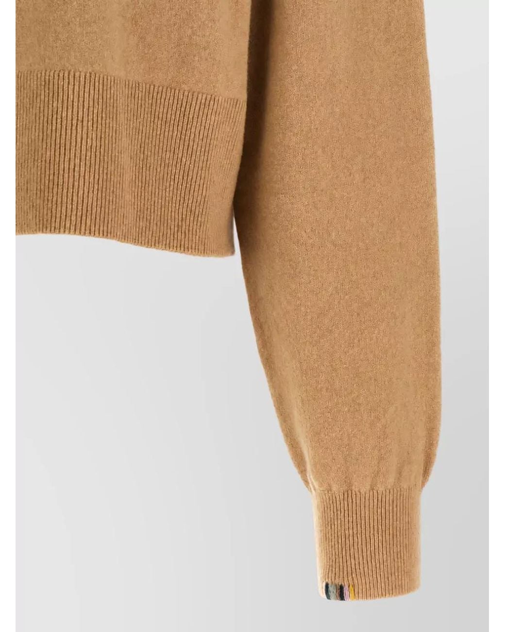 Extreme Cashmere Natural Cashmere Cropped Ribbed Striped Cardigan