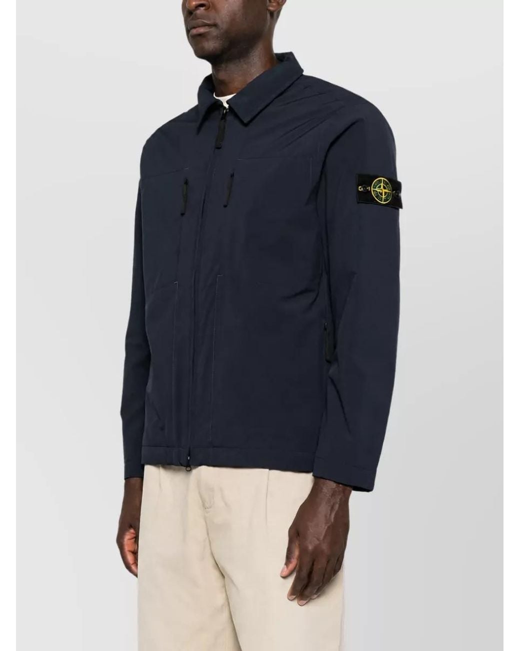 Stone Island Blue Padded Short Jacket for men
