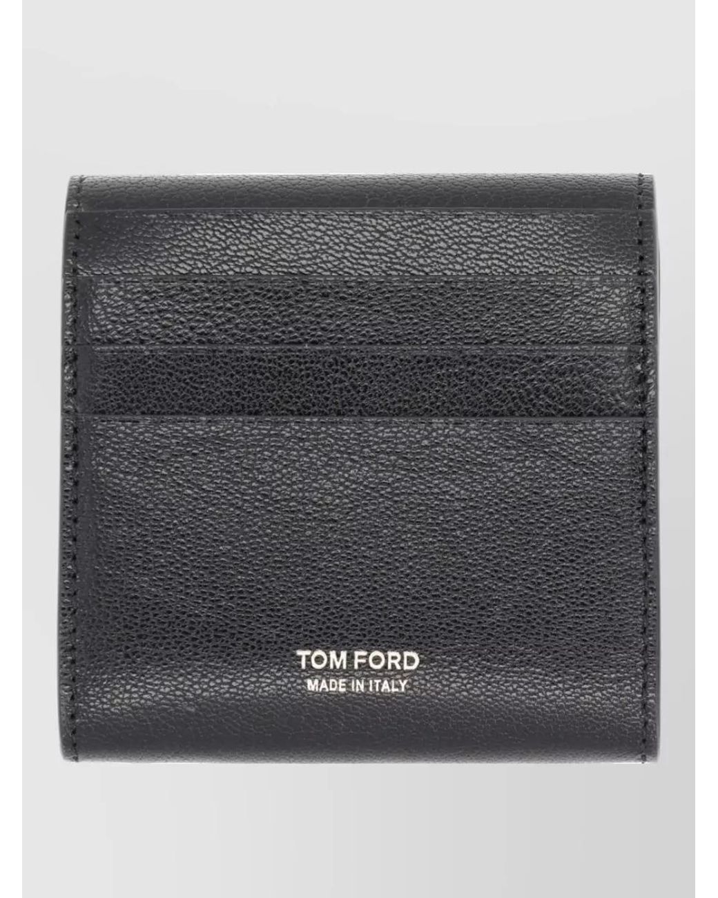 Tom Ford Gray Leather Card Holder