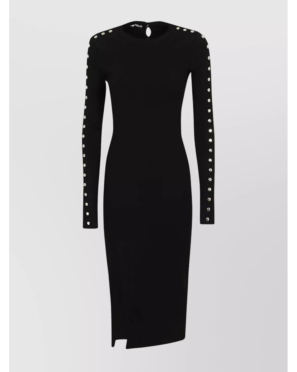 Stella McCartney Black Slim-Fit Midi Dress With Slit