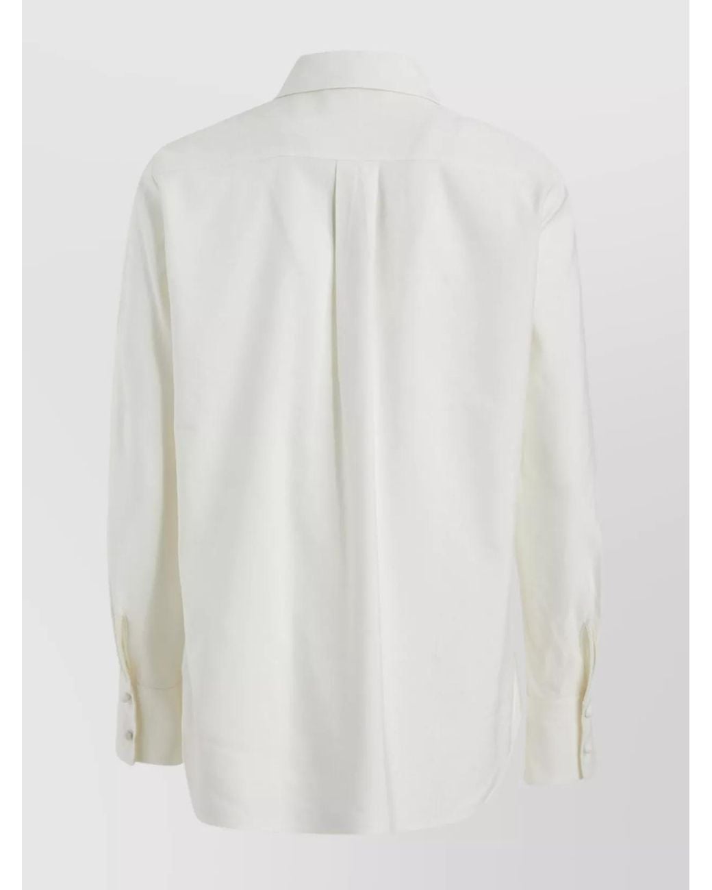 Chloé White Lace Silk Shirt