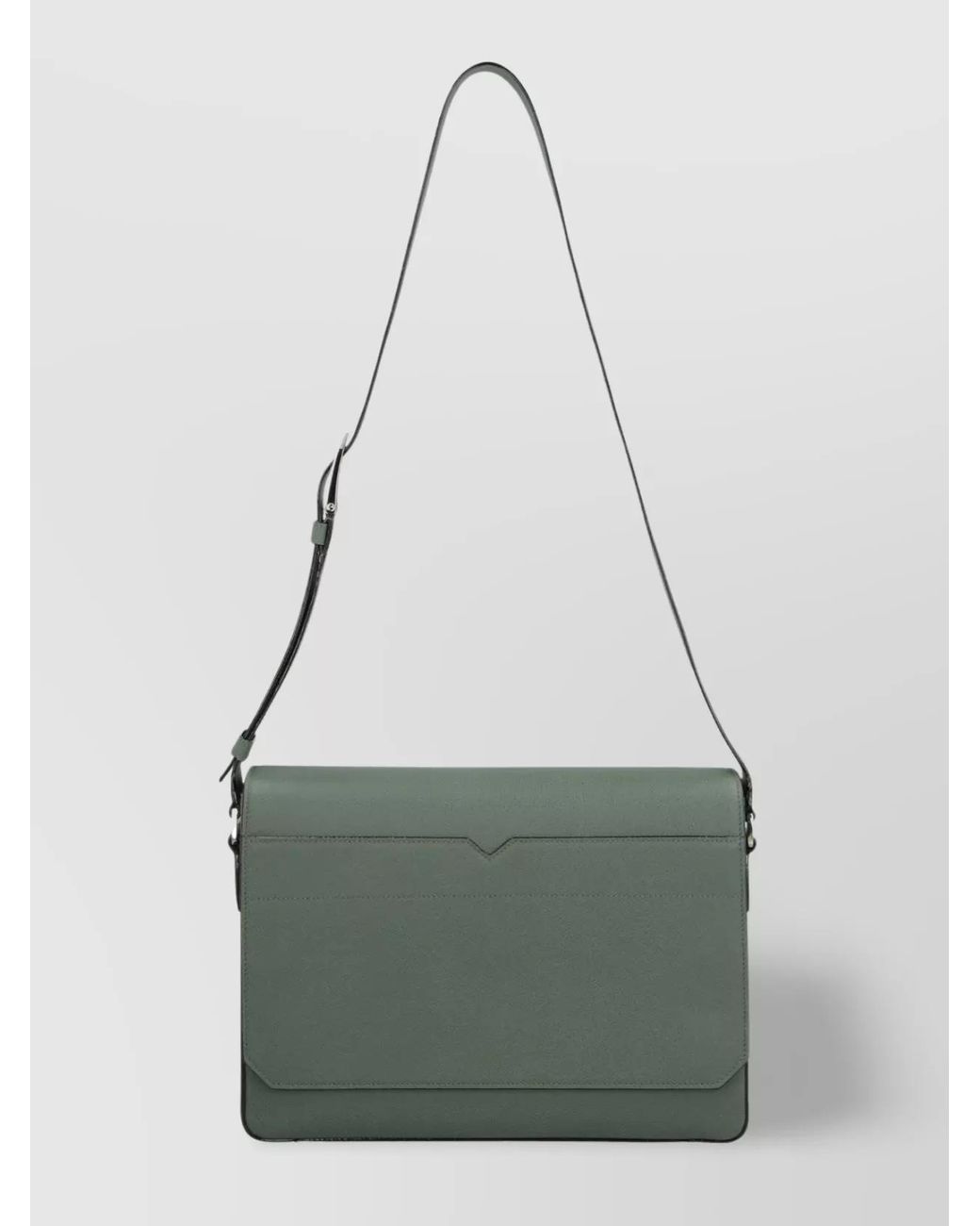 Valextra Gray Leather Messenger Bag for men