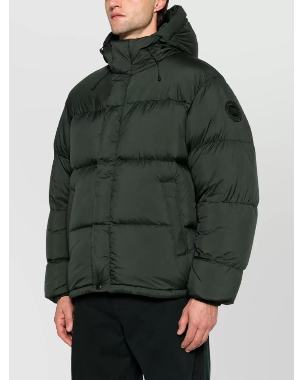 Canada Goose Green Down Hooded Puffer Jacket for men