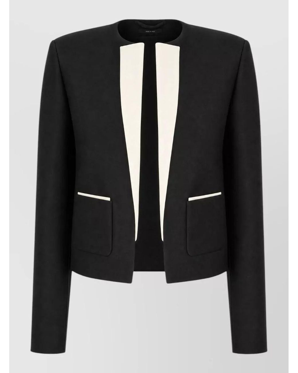 Tom Ford Black Silk Wool Slim-Fit Collarless Suit Jacket