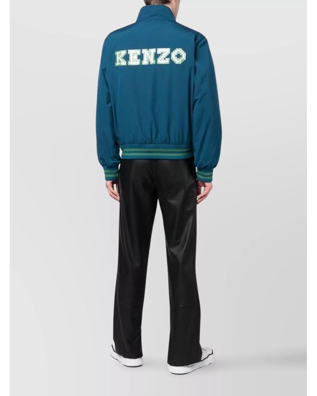 KENZO Blue Logo-Print Track Jacket for men