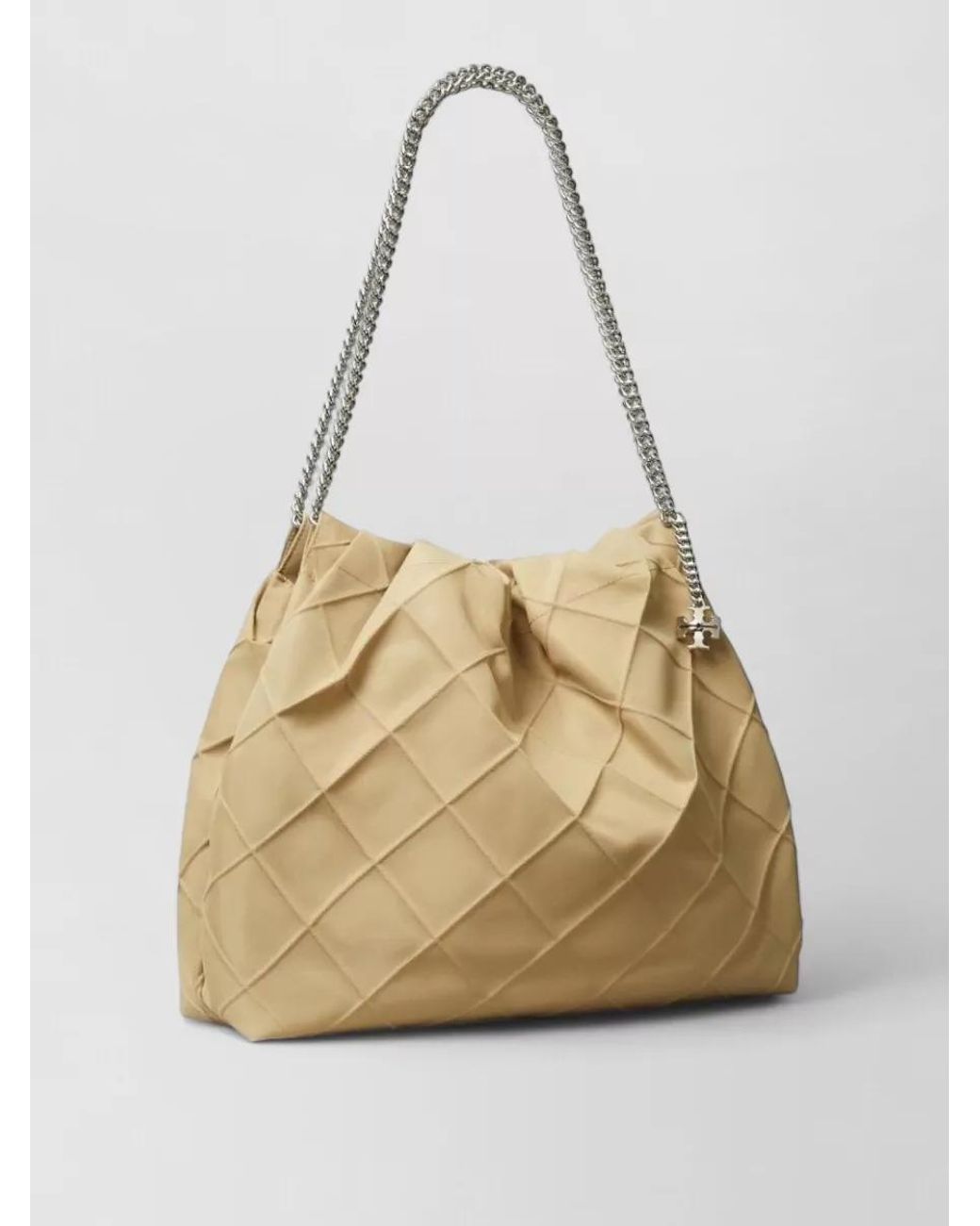Tory Burch Natural Fleming Nylon Shoulder Bag